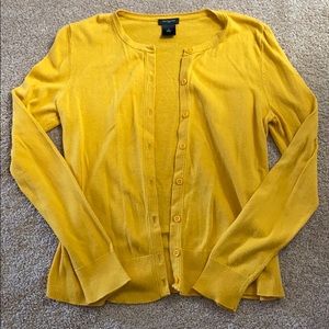 Ann Taylor Yellow Cardigan Sweater